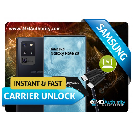 SAMSUNG NOTE 20 NOTE 20 ULTRA INSTANT REMOTE CARRIER UNLOCK